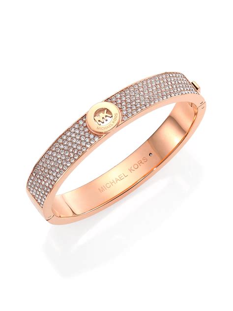 rose gold bracelet michael kors|Michael Kors diamond bangle bracelet.